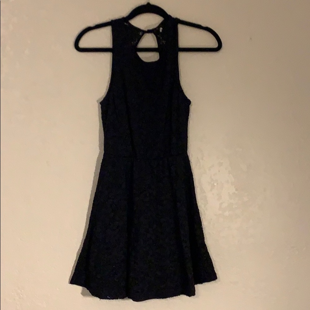 Black patterned dress